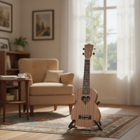 Ukuleles Stand Detachable Wooden Stand with Cushioned Border Compact Ukuleles Holder for Music Studio, Bedroom