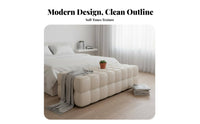 Paddeded Shoe Rack Bench Comfortable Padded Seat Upholstered Waterfall Bench with Shoe Rack High Load Capacity for Living Room