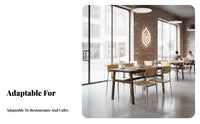 Easy to Clean 4-Person Rectangular Dining Group Thickened Tabletop 5-Piece Dinette Set Heavy Duty Restaurant Seating Long-Lasting Construction for Business Owners, New Homeowners, Apartment Dwellers, Cafe, Cafeteria, Breakfast Nook