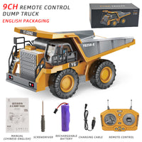 1:24 Alloy Engineering Vehicle Remote Control Excavator Bulldozer Dump Truck Children's Electric Toy