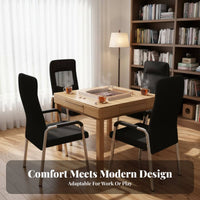 4 Pieces Set of 4 Mahjong Chairs Supportive Backrestrest Padded Folding Chair Easy to Clean Modern Design for Game Room Owners