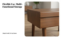 Solid Wood Living Room Furniture Low Profile TV Stand Low Profile Media Cabinet Mid-century Entertainment Stand Modern Entertainment Center with Drawers Smooth Lacquered Finish Suitable for Gift Giving Home Decoration Small Apartments Bedrooms