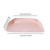 Curved Feeding Mat Front Opening Raised-Rim Pet Mat Oil-Proof