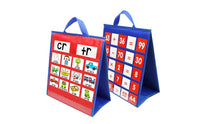 Tabletop Pocket Chart Foldable Double-Sided Pocket Chart Portable Educational Supply for Kids