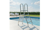 Stainless Steel Double-Sided Pool Ladder Sturdy Pool Ladder with Handrails Stable Wide for Above Ground Pools