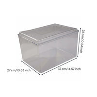 Rectangular Acrylic Cover Rigid Lidded Box Enclosure Polished Finish