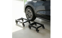 2 Pieces Vehicle Wheeled Skid with Caster Wheels Low-Profile Car Mover Heavy-Duty Tire Skate for Workshop