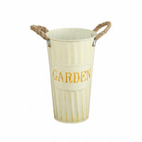 Metal Flower Vessel Tapered Shape Vintage Flower Vessel Indoor and Outdoor Use