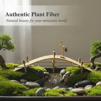 Chinese Style Retro Bamboo Dry Bridge Miniature Landscape Ornament