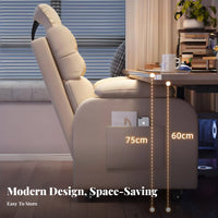 Adjustable Backrest Recliner with Footrest Multi-Angle Reclining Push-Back Recliner Ergonomic Support Lounge Chair Space Saving for Deactivatedice Workers, Students, Homeowners, Bedroom, Reading Nook, Home Theater