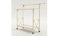 Rolling Clothes Drying Rack with Wheels Freestanding Foldable Laundry Rack Space-Saving Expandable for Balcony, Apartment