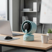 Desktop Circulating Fan Digital Display Rechargeable Desk Fan Long Battery Life