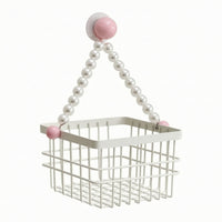 Space-Saving Wire Storage Basket with Suction Cups for Bathroom, Shower, Kitchen, Vanity