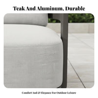 Sofa, Armchair, and Coffee Table Combo Nordic Design Outdoor Furniture Weather-Resistant Patio Seating for Homeowners, Families, Garden, Balcony, Deck