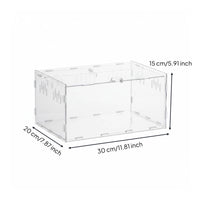 Transparent Box Ventilated Design Transparent Enclosure Secure Latch Acrylic Reptile Enclosure for Desktop