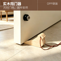 Solid Wood Door Stopper for Home Bedroom Door Handle Anti-Collision Windproof, Hanging Magnetic Storage Door Wedge