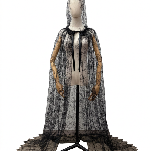 Fancy Dress Hooded Cape, Witch Cosplay Accessories, Halloween Party Costume, Masquerade Party Hooded Cloak, Gothic Fashion Ca