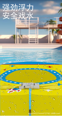 Non-Inflatable Baby Swim Ring with Underarm Support, Cartoon Rocket Pattern