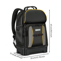 Tool Backpack Padded Straps Molded Base Tool Backpack Wear-Resistant