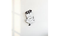 Schnauzer Wall Clock Black and White Canine Wall Clock Decorative for Living Room, Bedroom, Home Office