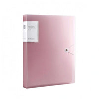 A4 Document Folder Semi-Transparent Plastic Document Folder Elastic Cord
