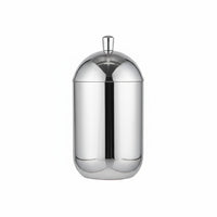 304 Stainless Steel Cotton Swab Holder with Lid, Modern Minimalist for Bathroom