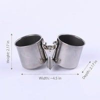 Parrot Feeder Stainless metal avian Bowl with Rolled Edge, avian Food Cup and Parrot Water Bowl with Clamp Holder for Cockatiel Feeder