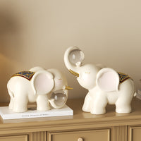 Chinese Style Resin Elephant Desk Ornament for Office and Home