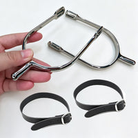 Knight Equipment Crystal-Studded Spur with PU Leather Adjustable Strap