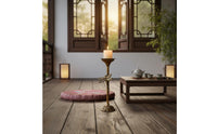 2 Pieces Wrought Iron Candlestick Tranquil Style Tall Candle Holder Country-Style Home Decor for Living Room