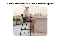 3 Pieces Woven Design 3-Piece Rattanand design Chat Set Weather-Resistant Outdoor Furniture Glass surface Patio Furnishing Anti-Rust Frame for Business Owners, homeowners, pairs, Garden, Balcony, Terrace, Backyard