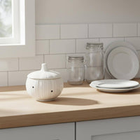 Ceramic Garlic Keeper Humidity Resistant Garlic Keeper Easy to Clean for Kitchen