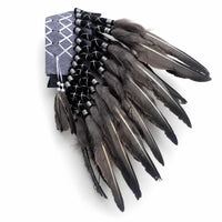 Feather Headdress Structured Band Costume Accessory Patterned Trim