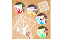 24 Pieces Reusable Abstract Stencil Set