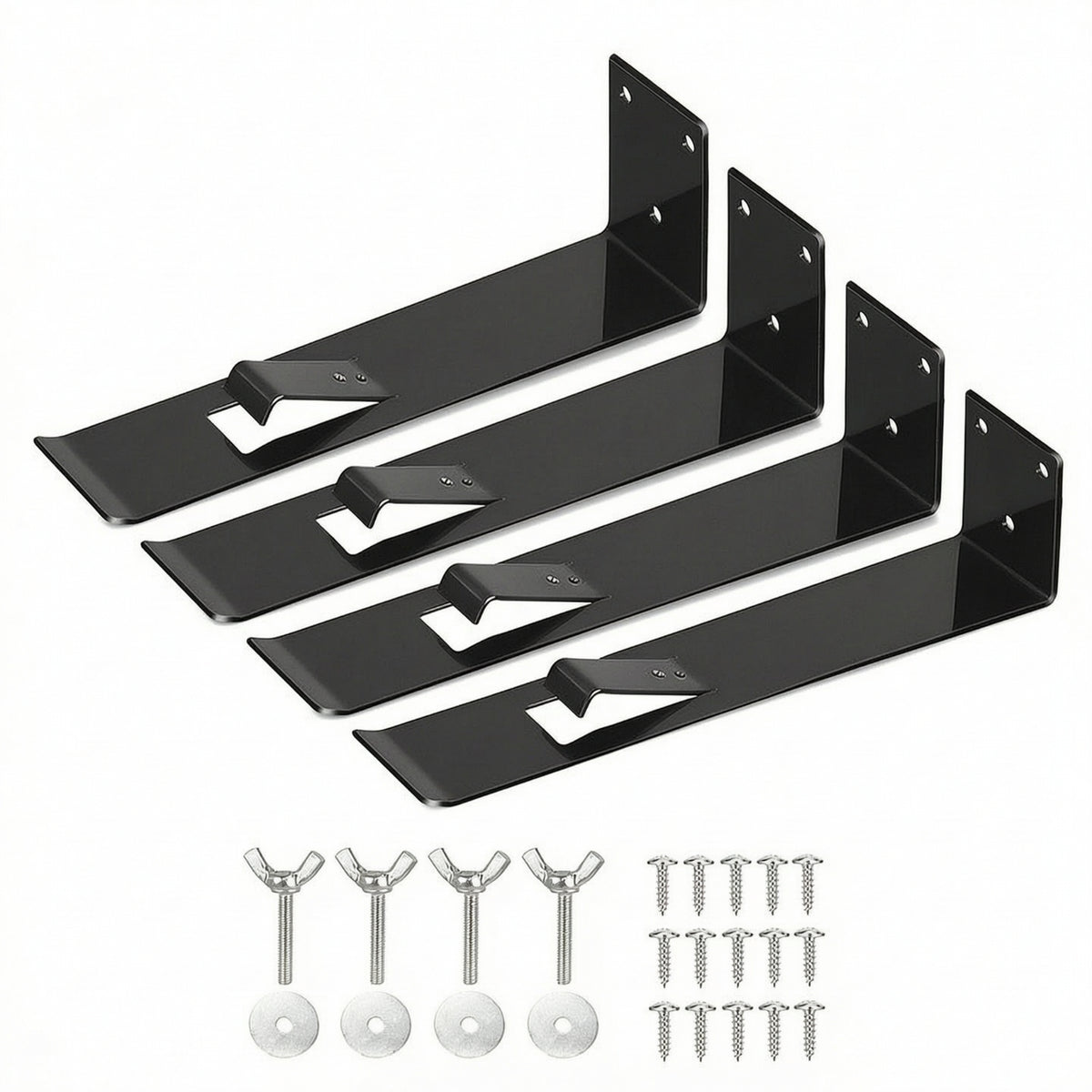 4 Pieces Owl Bracket with Secure Clip Outdoor Owl Decoy Bracket for Homeowners