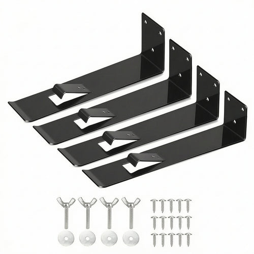 4 Pieces Owl Bracket with Secure Clip Outdoor Owl Decoy Bracket for Homeowners