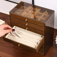 Multi-Layer Drawer Jewelry Organizer with Transparent Design