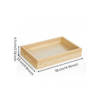 Serving Tray with Insert Rectangular Wooden Serving Tray Sturdy for Restaurants
