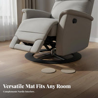 Round Recliner Grip Scratch-Resistant Round Recliner Pad Noise Reducing Furniture Grip Pad
