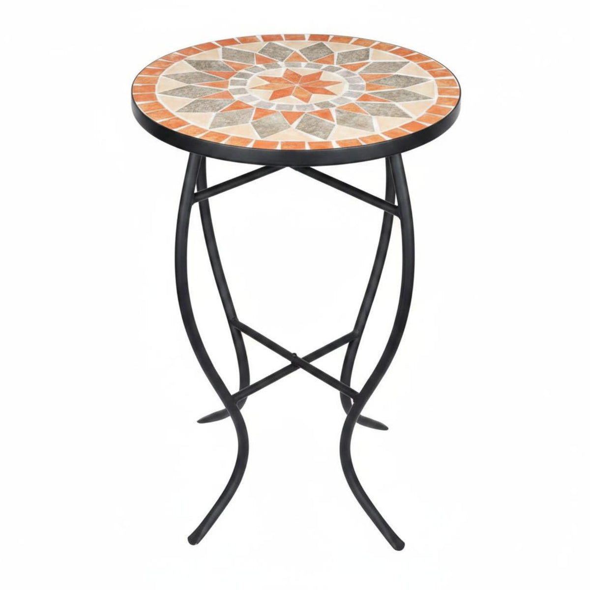 Table Easy to Clean Tile Surface Side Table Weather Resistant Outdoor Furniture for Garden