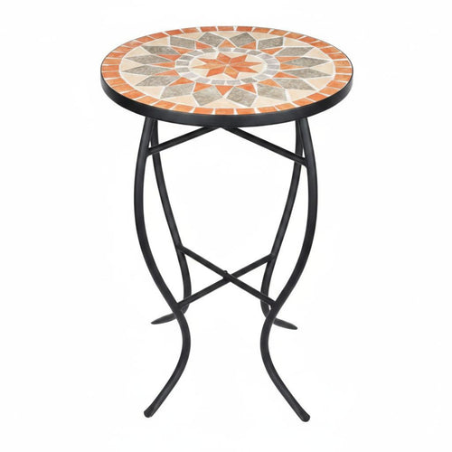 Table Easy to Clean Tile Surface Side Table Weather Resistant Outdoor Furniture for Garden
