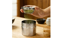 Mesh Powder Sieve Brushed Finish Stainless Steel Canister Cylindrical