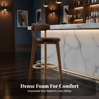 Wooden Counter Stool with backrestrest Modern Design Upholstered barstoolstooltool with backrest