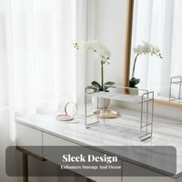 2-Tier Cosmetic Shelf adaptable 2-Tier Organizer Multifunctional for Desktop