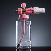 Soap Dispenser for Car Cleaning and Car Wash, Foam Spray with Alloy Material and 1/4 Quick Connector, Clear Dispenser Bottle, Foam Lance Tool