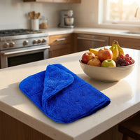 Thick Microfibre Cloth Coral Fleece Cleaning Cloths, 30x40cm Microfibre Cloth for Glass and Dishes, Soft Low Shedding Kitchen Countertop Towel