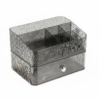 Dirt-resistantproof Clear Makeup Case with Drawers Transparent View Stackable Clear Drawer Set Multi-Compartment Cosmetic Organizer Large Capacity for cosmetic Lovers, Students, Office Workers, Dressing Table, Countertop, chest of drawers, Dorm Room