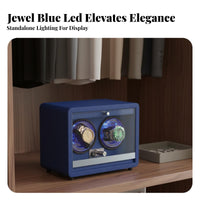 Automatic Watch Winder Accessible-Lid Auto-Stop Mechanical Watch Winder Timepiece Accessory Multiple Rotation Modes Quiet Engine