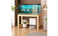 Heavy Duty Aquarium Base Stable Design Solid Wood Aquarium Rack Anti-Slip Foot Pads Wooden Fish Tank Stand for Living Room, Balcony, Bedroom