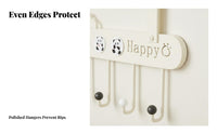 Panda Themed Hook Rail Traceless Adhesive Animal-Shaped Hanger Easy to Install